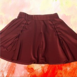 RED TIES DETAIL SKIRT (w/POCKETS!)